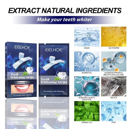 Teeth Whitening Strips For Teeth Mint Flavour 7 Pairs (14 Strips)