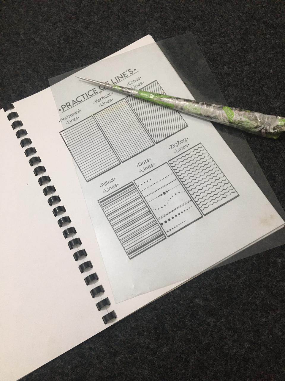 Mehandi Reusable Practice Book + FREE PRACTICE CONE V1
