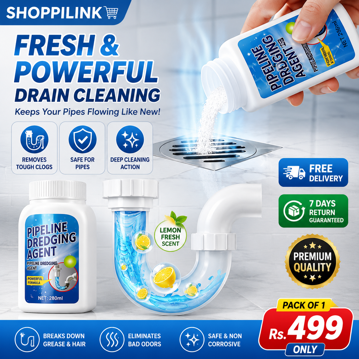 Instant Sink & Drain Cleaner Powder (PACK OF 3) Bumper Offer 60% OFF