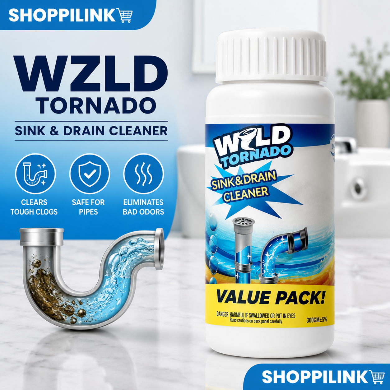 Instant Sink & Drain Cleaner Powder (PACK OF 3) Bumper Offer 60% OFF