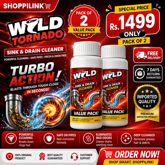 Buy 1 Get 1 Free 🔥 Turbo Blast Drain Cleaner Powder – Double Power Formula (PACK OF 2) Bumper Offer 60% OFF