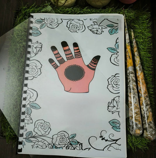 Mehandi Reusable Practice Book + FREE PRACTICE CONE